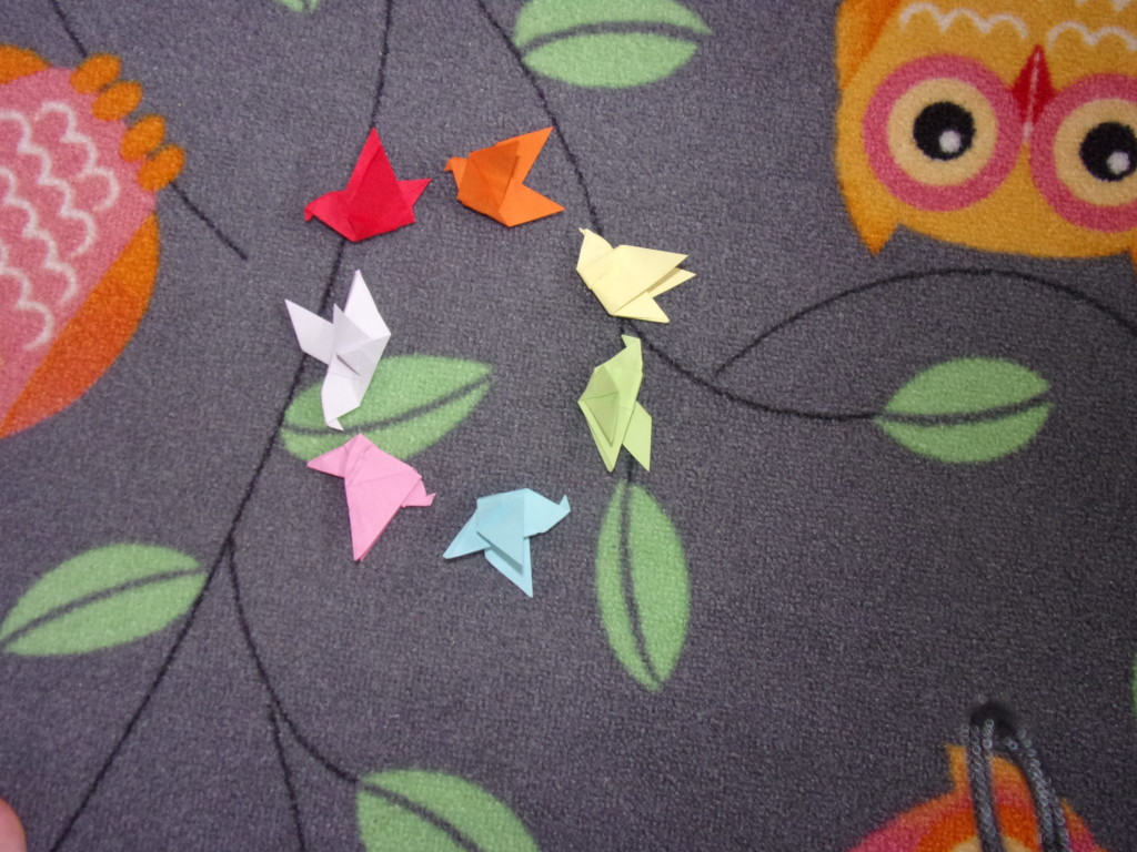 origami ptáčci